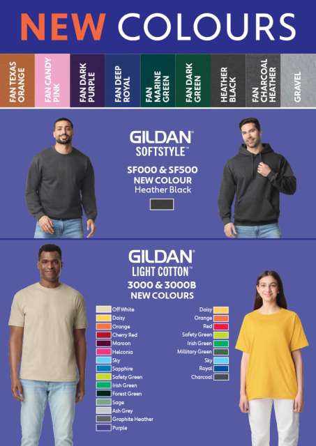 GILDAN STYLE & COLOR GUIDE 2026
