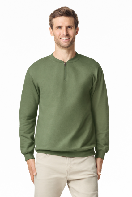 SOFTSTYLE™ MIDWEIGHT ADULT FLEECE 1/4 ZIP SWEATSHIRT