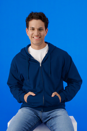 SOFTSTYLE™ MIDWEIGHT FLEECE ADULT FULL ZIP HOODED SWEATSHIRT