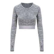 WOMEN'S LONG SLEEVE CROP T