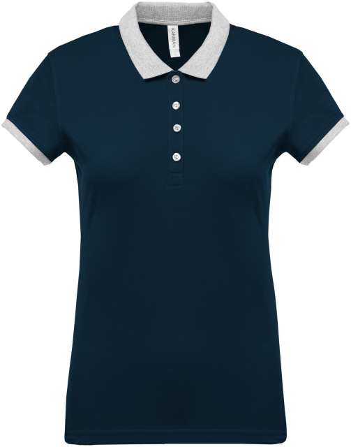 TRICOU POLO TWO-TONE PIQUÉ