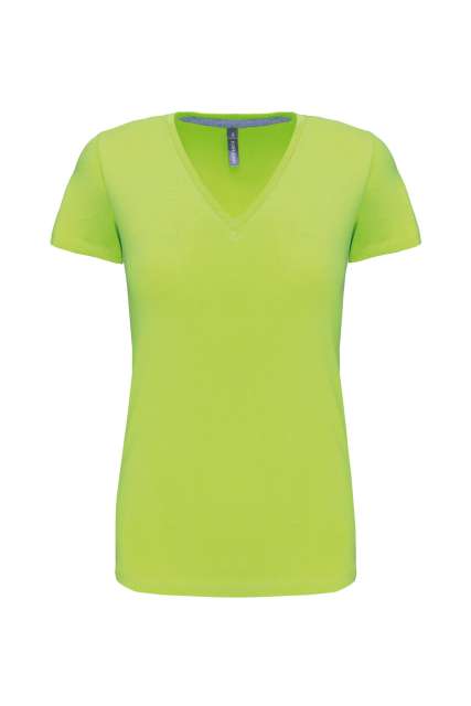 LADIES' SHORT-SLEEVED V-NECK T-SHIRT