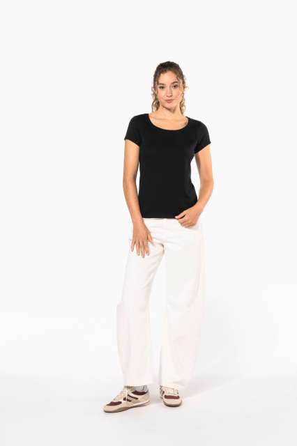 LADIES’ BOAT NECK SHORT-SLEEVED T-SHIRT