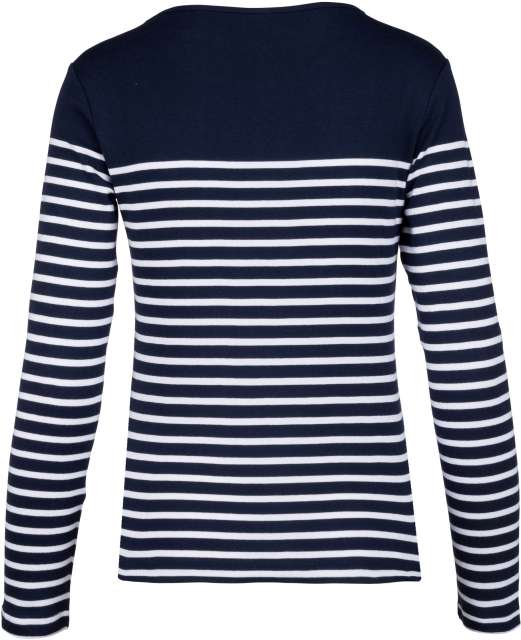 LADIES’ LONG-SLEEVED BRETON STRIPE TOP