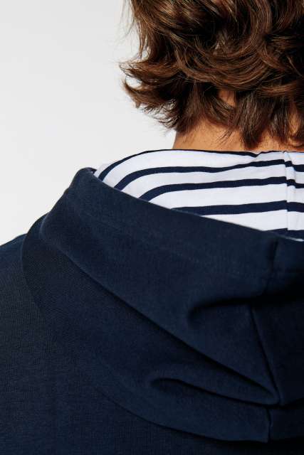 UNISEX CONTRAST PATTERNED HOODED SWEATSHIRT