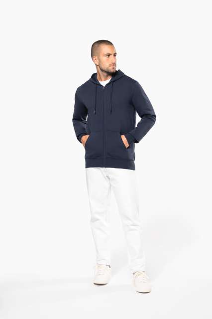 MEN'S ECO-FRIENDLY HOODED SWEATSHIRT WITH ZIP FASTENING