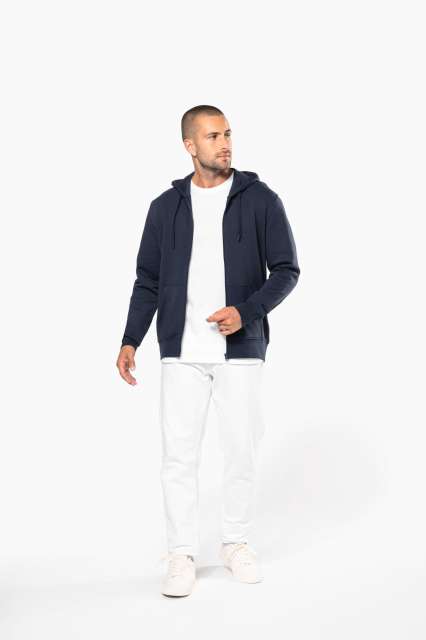 MEN'S ECO-FRIENDLY HOODED SWEATSHIRT WITH ZIP FASTENING