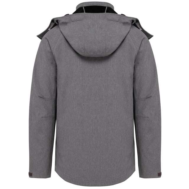 MEN'S DETACHABLE HOODED SOFTSHELL JACKET