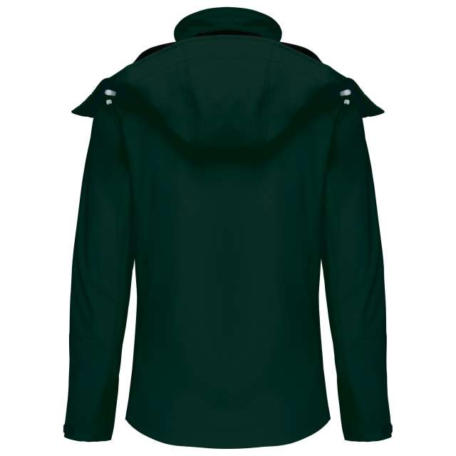 LADIES' DETACHABLE HOODED SOFTSHELL JACKET