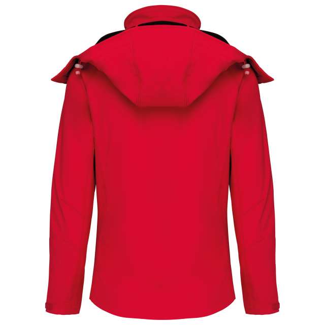 LADIES' DETACHABLE HOODED SOFTSHELL JACKET