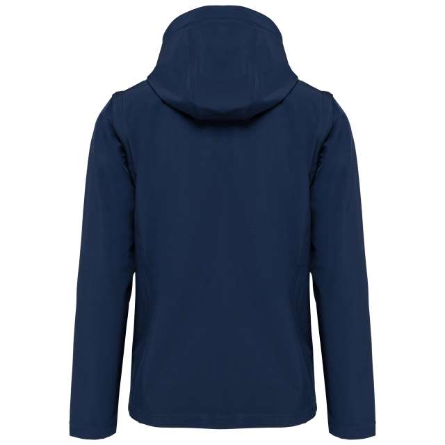 UNISEX 3-LAYER SOFTSHELL HOODED JACKET WITH REMOVABLE SLEEVES