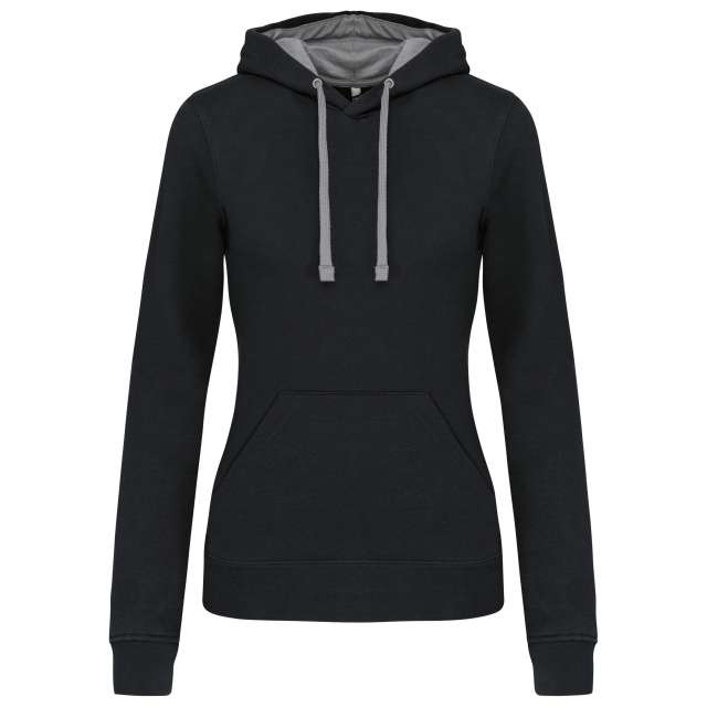 LADIES’ CONTRAST HOODED SWEATSHIRT
