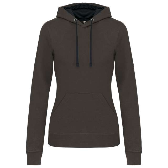LADIES’ CONTRAST HOODED SWEATSHIRT