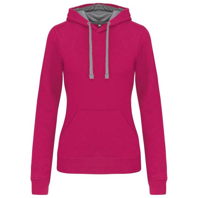 LADIES’ CONTRAST HOODED SWEATSHIRT