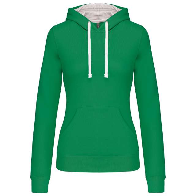 LADIES’ CONTRAST HOODED SWEATSHIRT