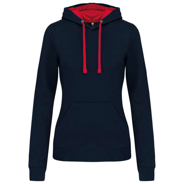 LADIES’ CONTRAST HOODED SWEATSHIRT