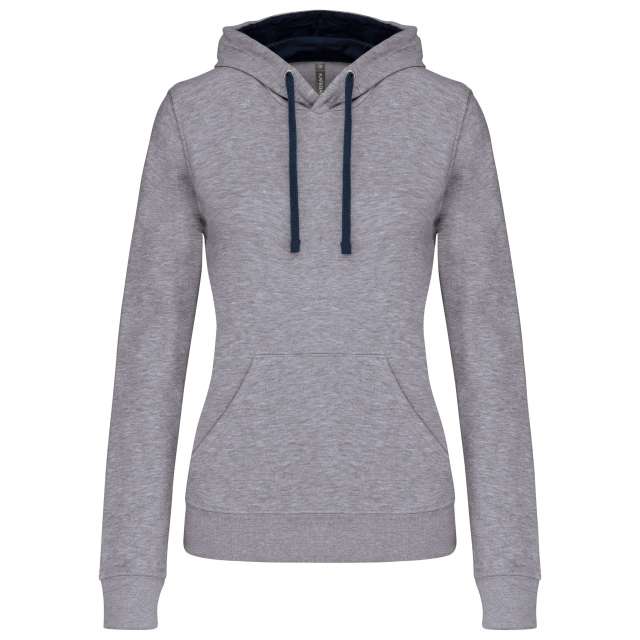 LADIES’ CONTRAST HOODED SWEATSHIRT