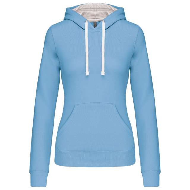 LADIES’ CONTRAST HOODED SWEATSHIRT
