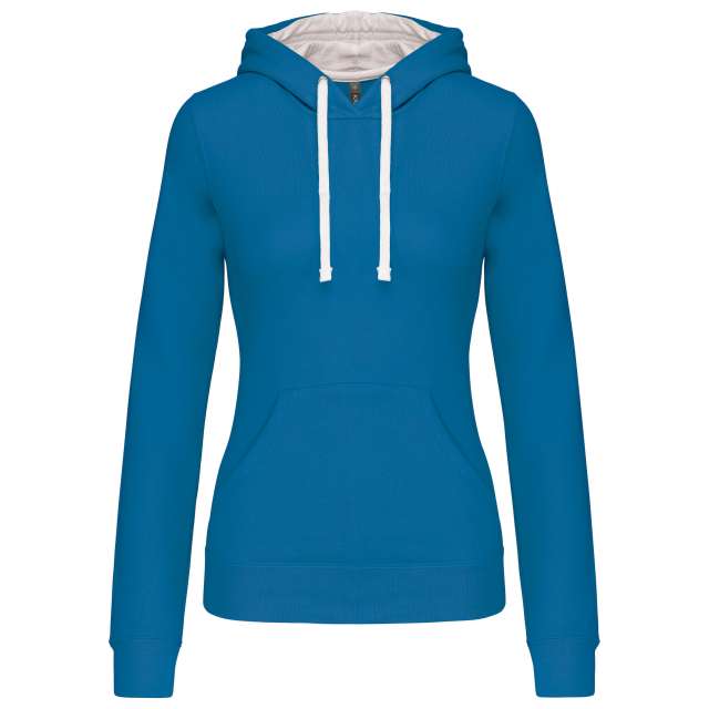 LADIES’ CONTRAST HOODED SWEATSHIRT