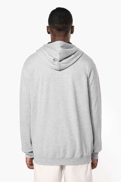 MEN'S CONTRAST HOODED FULL ZIP SWEATSHIRT