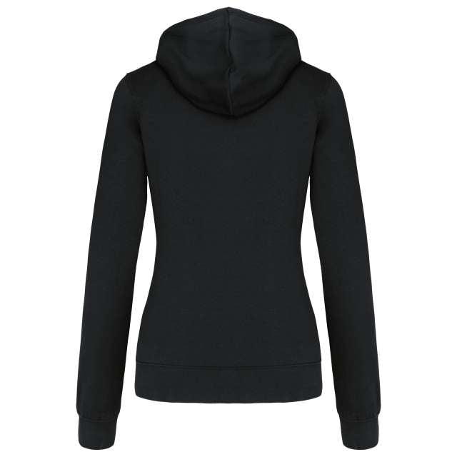 LADIES’ CONTRAST HOODED FULL ZIP SWEATSHIRT