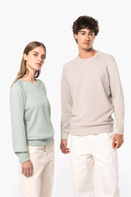 MEN'S ORGANIC COTTON CREW NECK RAGLAN SLEEVE SWEATSHIRT