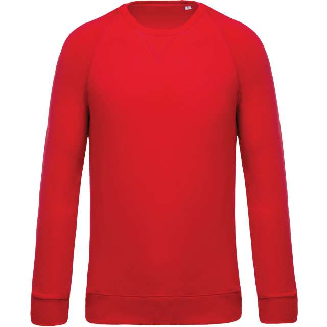 MEN'S ORGANIC COTTON CREW NECK RAGLAN SLEEVE SWEATSHIRT