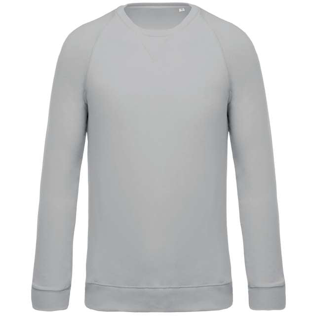 MEN'S ORGANIC COTTON CREW NECK RAGLAN SLEEVE SWEATSHIRT