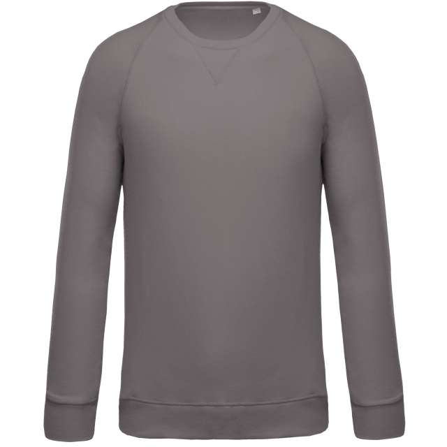 MEN'S ORGANIC COTTON CREW NECK RAGLAN SLEEVE SWEATSHIRT