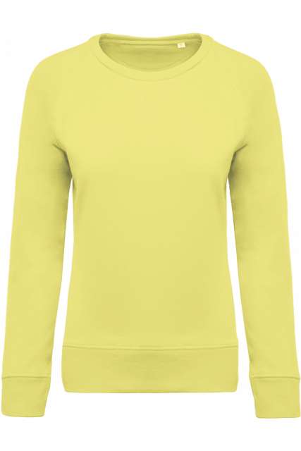 LADIES’ ORGANIC COTTON CREW NECK RAGLAN SLEEVE SWEATSHIRT
