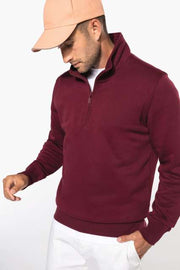 ZIPPED NECK SWEATSHIRT