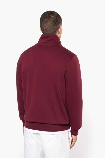 ZIPPED NECK SWEATSHIRT