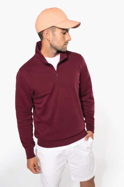 ZIPPED NECK SWEATSHIRT