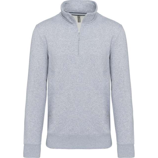 ZIPPED NECK SWEATSHIRT
