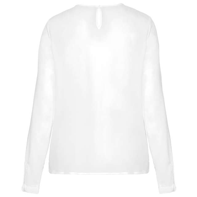 LADIES' LONG-SLEEVED CREPE BLOUSE