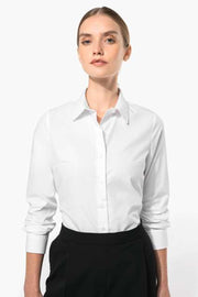 LADIES’ LONG-SLEEVED COTTON POPLIN SHIRT