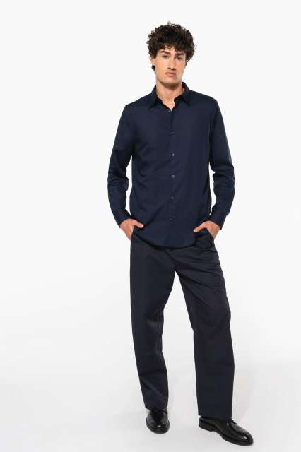 MEN’S LONG-SLEEVED COTTON POPLIN SHIRT