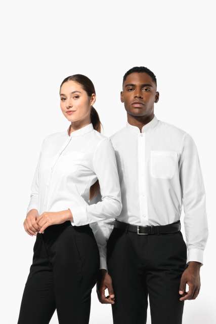 MEN'S LONG-SLEEVED MANDARIN COLLAR SHIRT