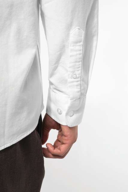 LONG-SLEEVED WASHED OXFORD COTTON SHIRT