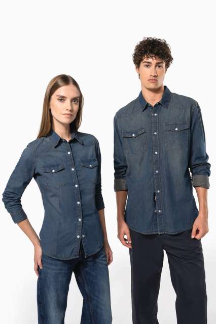 MEN'S LONG-SLEEVED DENIM SHIRT