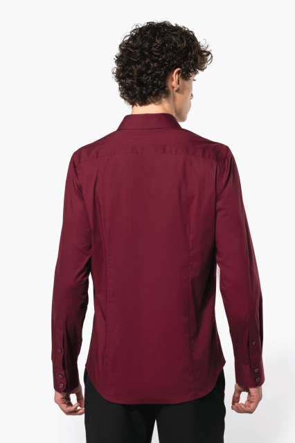 LONG-SLEEVED COTTON/ELASTANE SHIRT