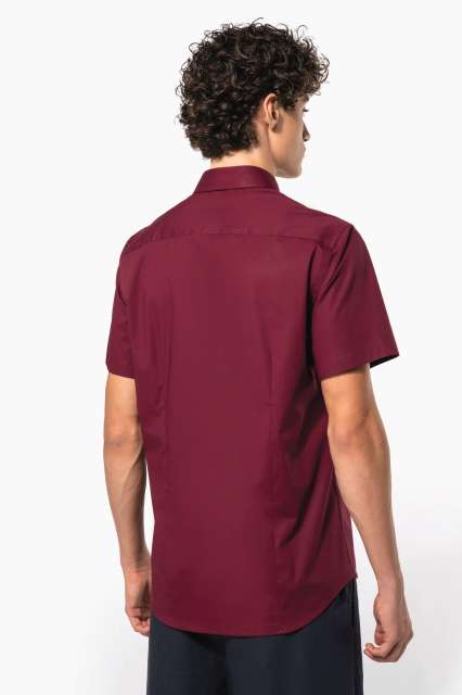 SHORT-SLEEVED COTTON/ELASTANE SHIRT