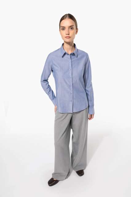 LADIES' LONG-SLEEVED OXFORD SHIRT