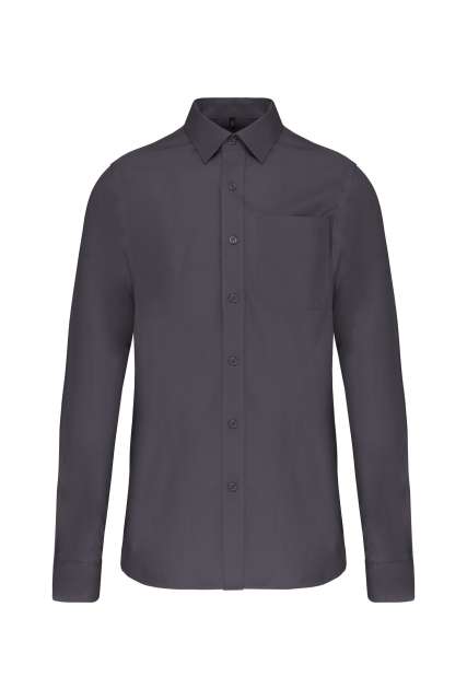 MEN'S LONG-SLEEVED COTTON POPLIN SHIRT