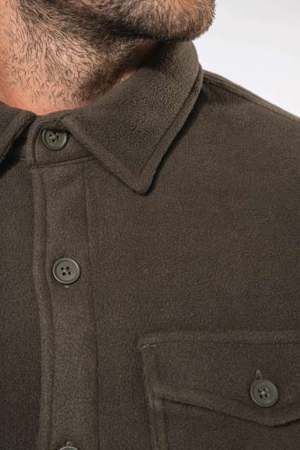 SHERPA-LINED FLEECE OVERSHIRT