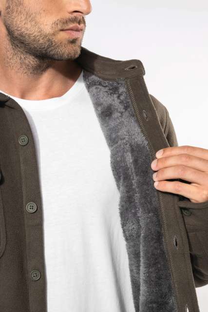 SHERPA-LINED FLEECE OVERSHIRT