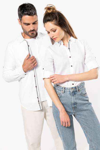 MEN'S LONG SLEEVE LINEN AND COTTON SHIRT
