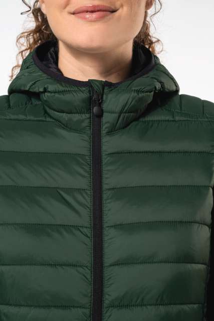 LADIES' LIGHTWEIGHT HOODED PADDED JACKET