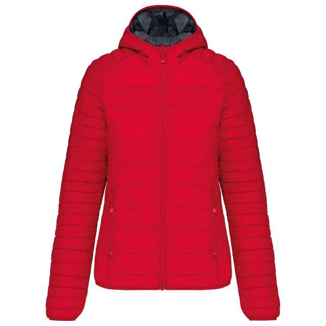 LADIES' LIGHTWEIGHT HOODED PADDED JACKET