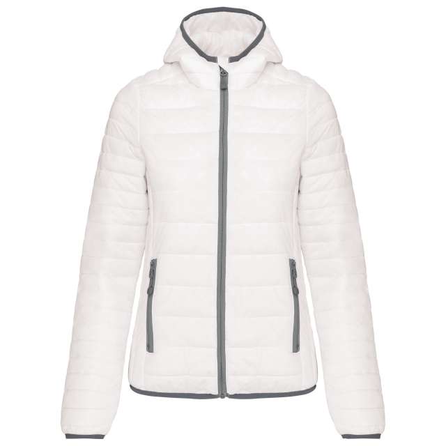 LADIES' LIGHTWEIGHT HOODED PADDED JACKET